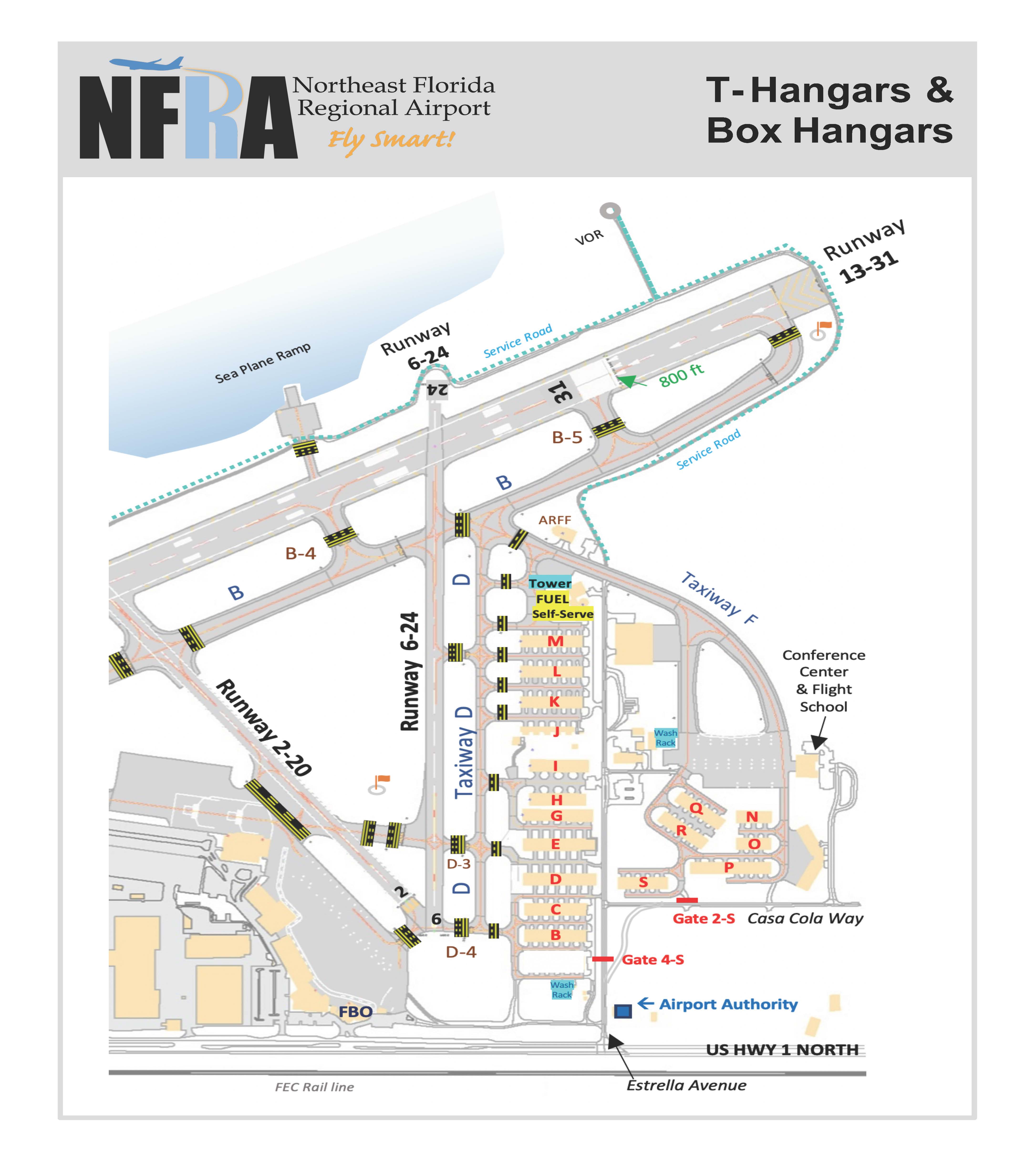 Hangars Map 2020 Northeast Florida Regional Airport