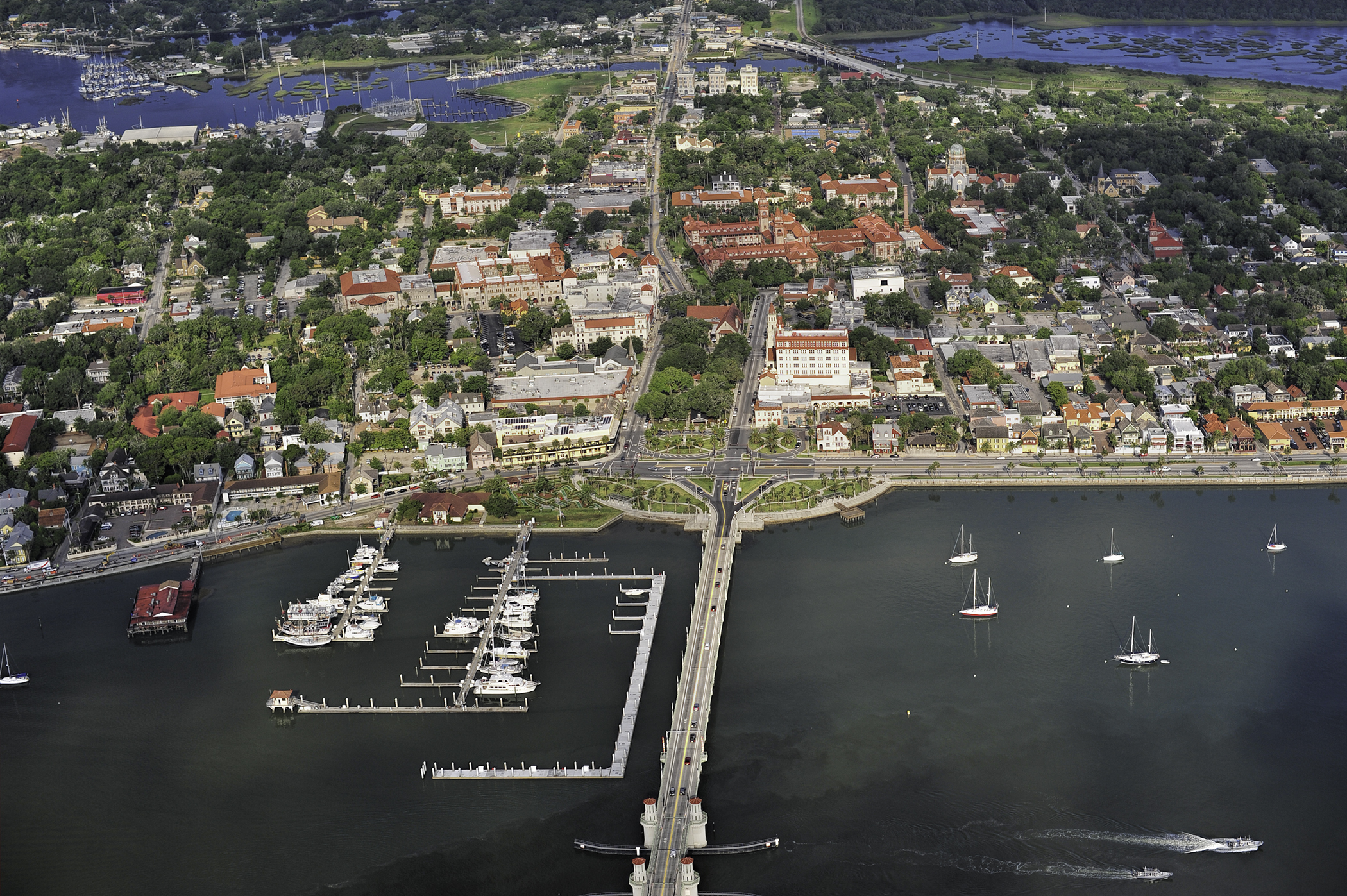 Downtown St. Augustine aerial photograph